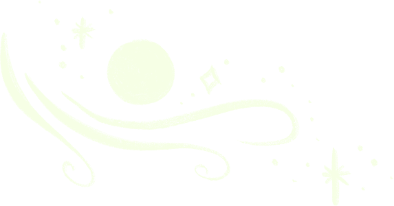 Chalk Drawing of the Moon, Stars, and Breeze