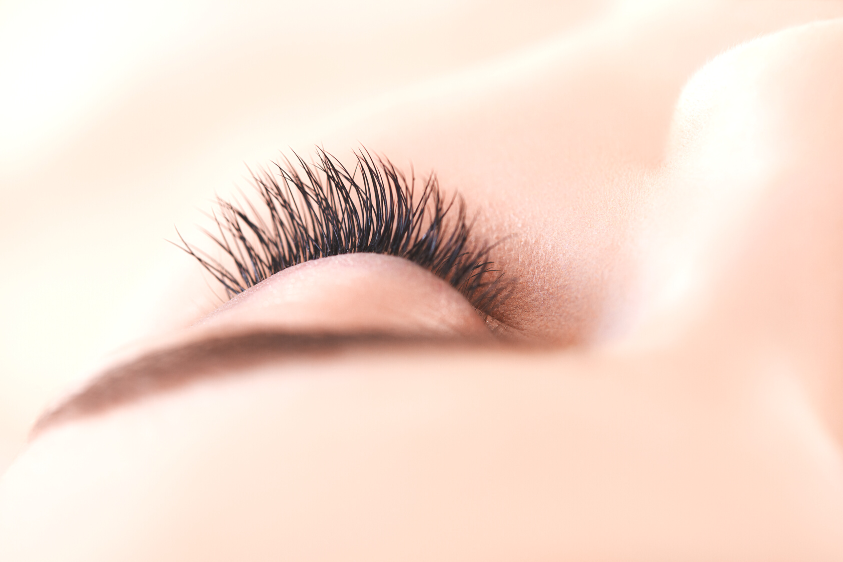 Woman Eye with Long Eyelashes. Eyelash Extension